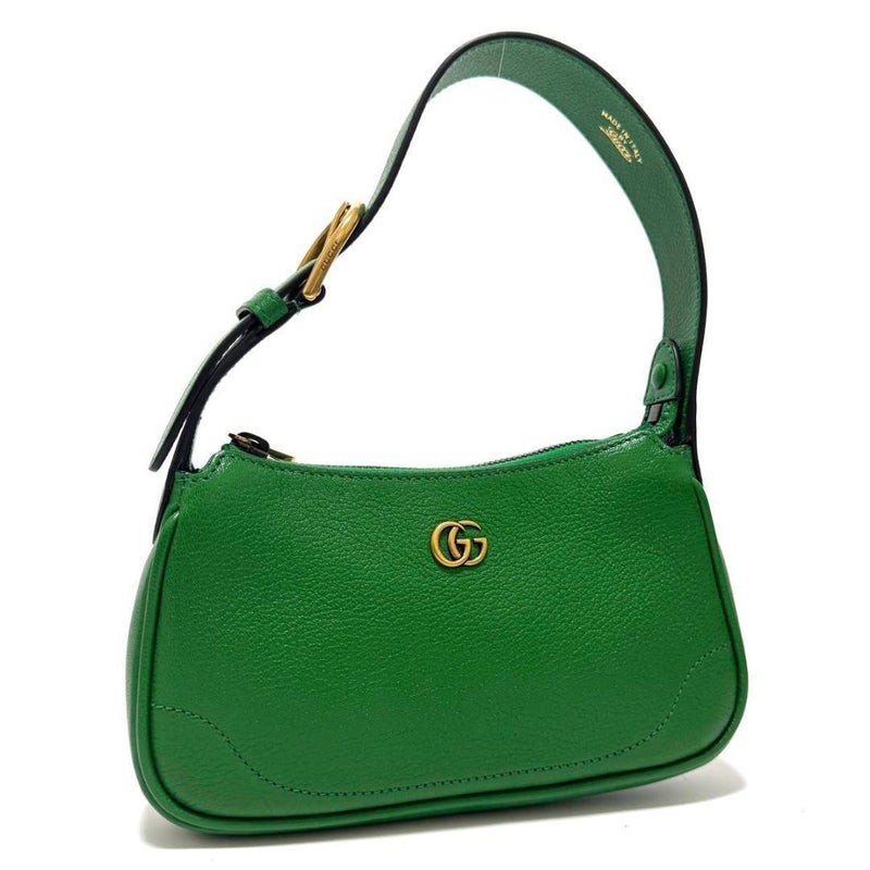 Gucci Aphrodite Mini 739076 Shoulder Bag Leather Green Gold Hardware