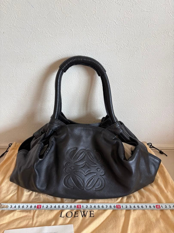 Loewe Nappa Aire Anagram Handbag Shoulder Bag Black Leather