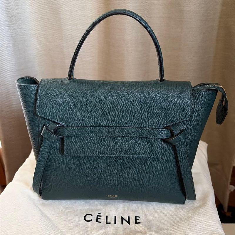 Celine Micro Belt Bag Handbag Shoulder Bag Leather Amazon Green