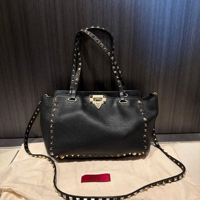 Valentino Rockstud Tote Bag Leather Handbag