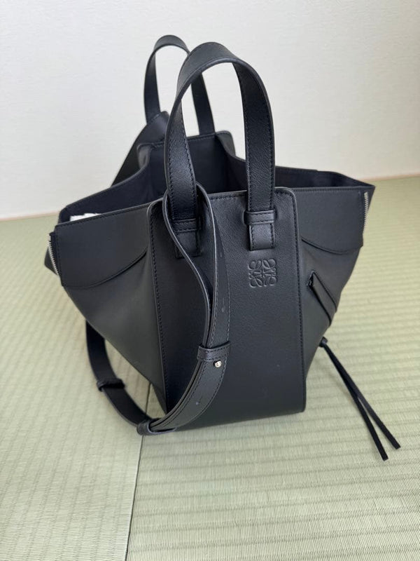 Loewe Hammock Handbag Shoulder Bag Crossbody Tote Black Leather