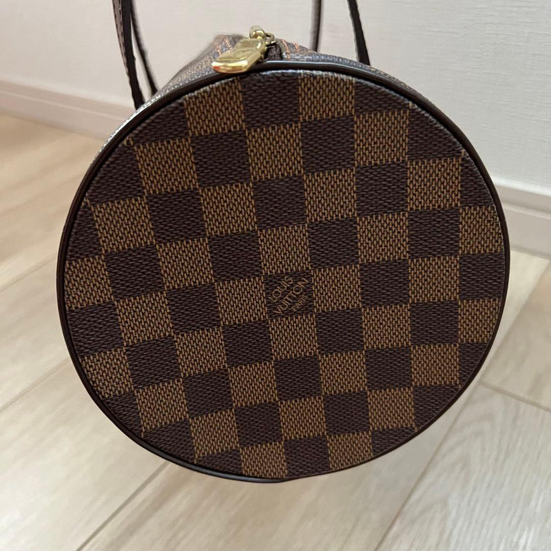 Louis Vuitton Papillon Damier Cylindrical Handbag Pouch Set Brown