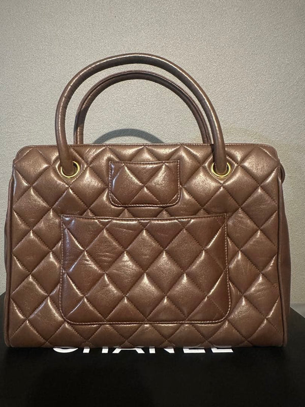 Chanel Matelasse Brown Leather Handbag