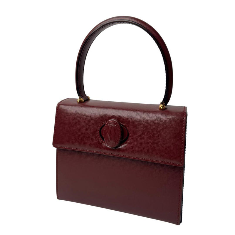 Cartier Must Line Turnlock Mini Handbag Shoulder Bag Bordeaux Leather