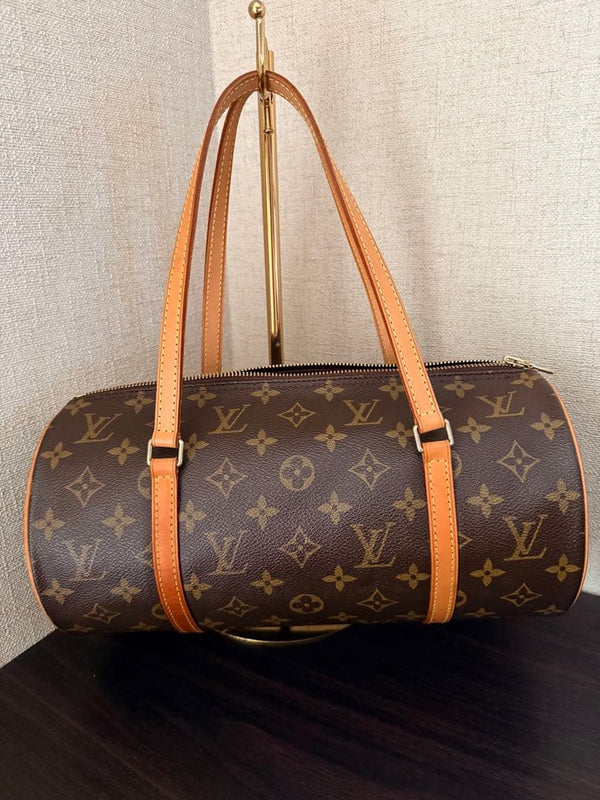 Louis Vuitton Papillon 30 Monogram Canvas Handbag Leather