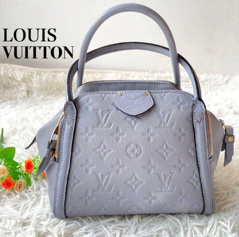 Louis Vuitton Mare Bb M41042 Handbag Monogram Empreinte Leather Lilas Light Blue