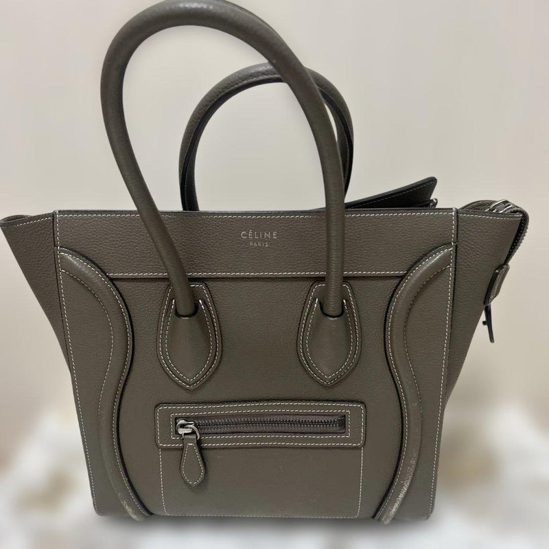 Celine Luggage Micro Tote Bag Greige