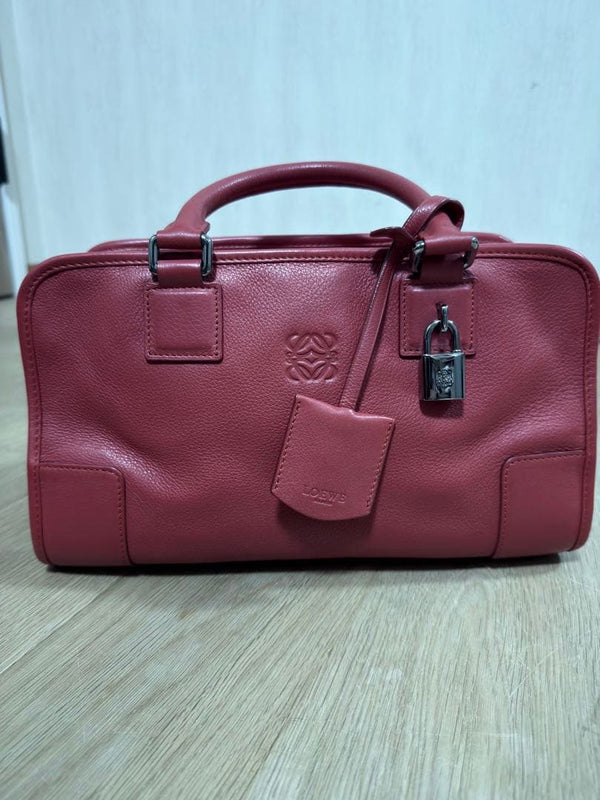 Loewe Amazona 28 Handbag Red Leather