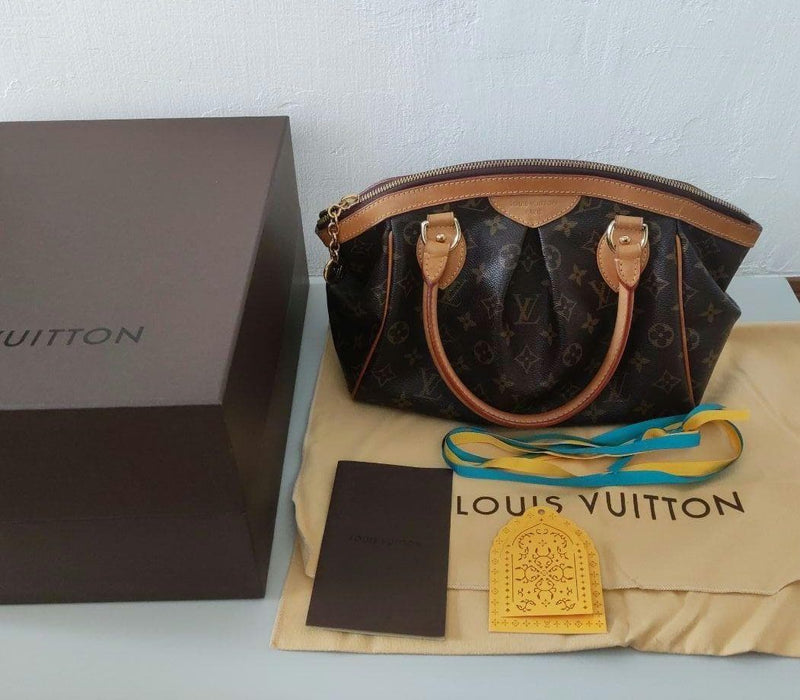 Louis Vuitton Tivoli Pm Monogram Handbag Coated Canvas Brown