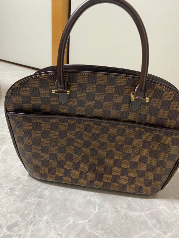 Louis Vuitton Damier Ebene Shoulder Bag Handbag Canvas