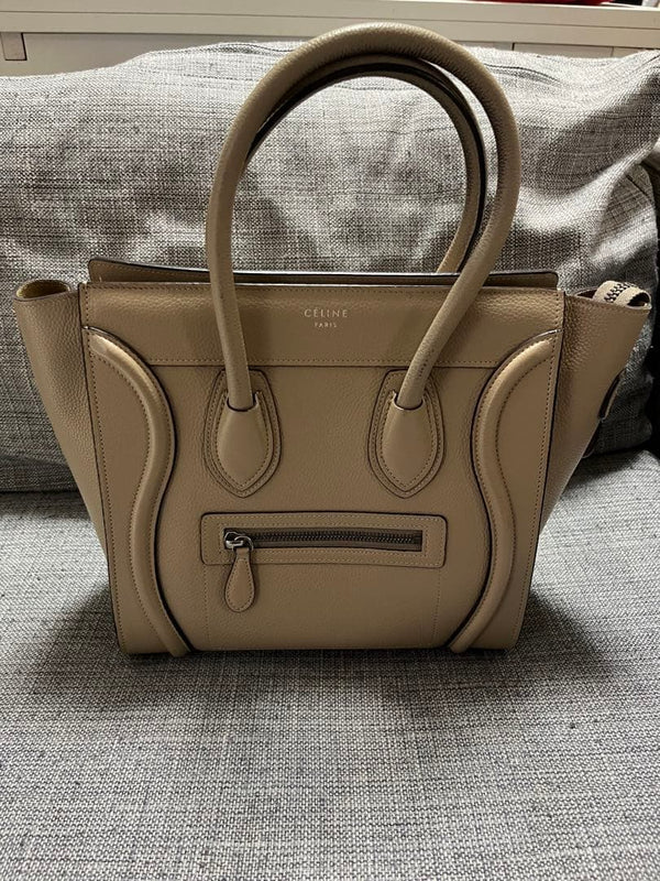 Celine Luggage 167793DRU.03UN Handbag Tote Calfskin Beige