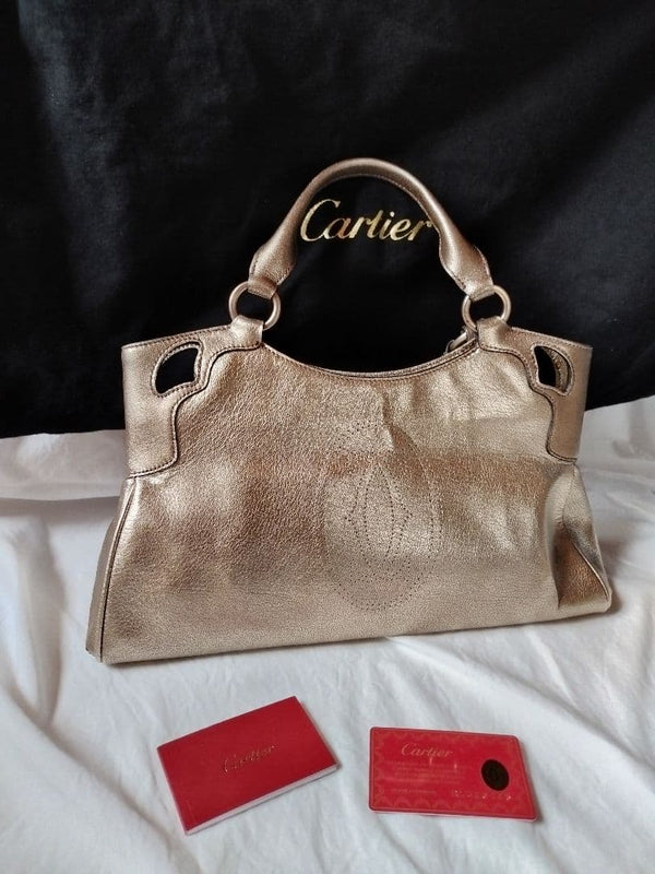 Cartier Marcello De Cartier Medium Handbag Leather Tote Bag