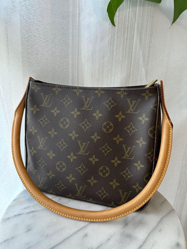 Louis Vuitton Looping Mm Monogram Handbag Shoulder Bag Cowhide Leather