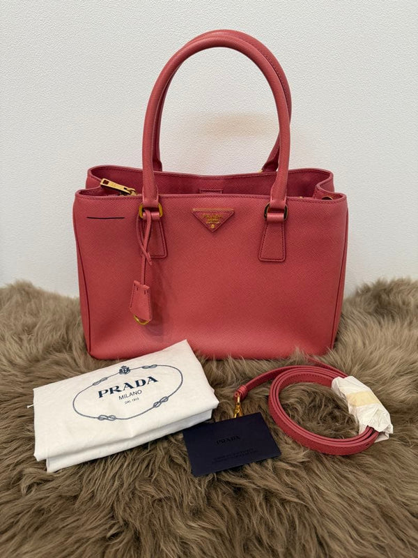 Prada Handbag Shoulder Bag Crossbody Pink Leather