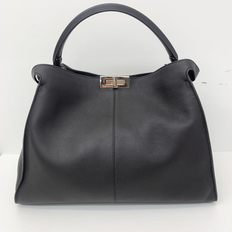 Fendi Peekaboo X-lite Handbag Dark Brown Silver Hardware