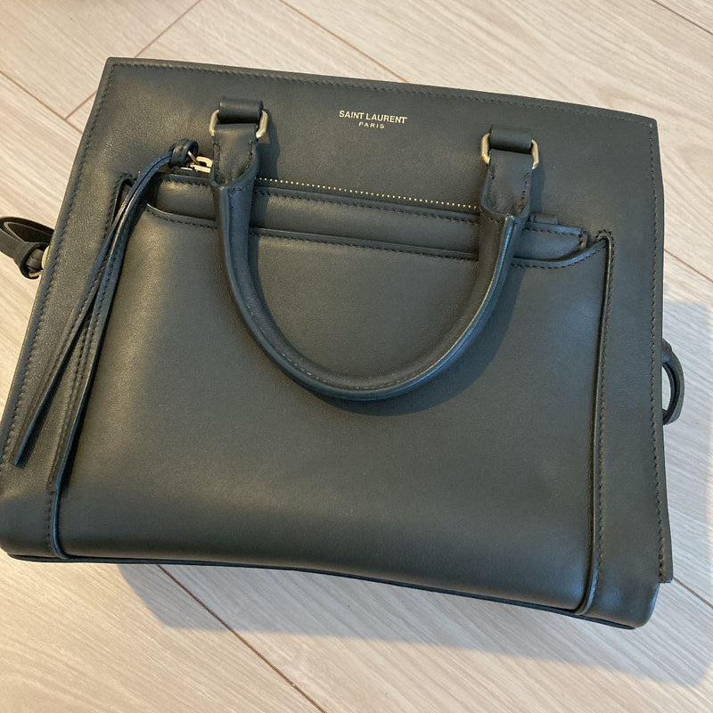 Saint Laurent Mini East Side Handbag Shoulder Bag Leather Khaki