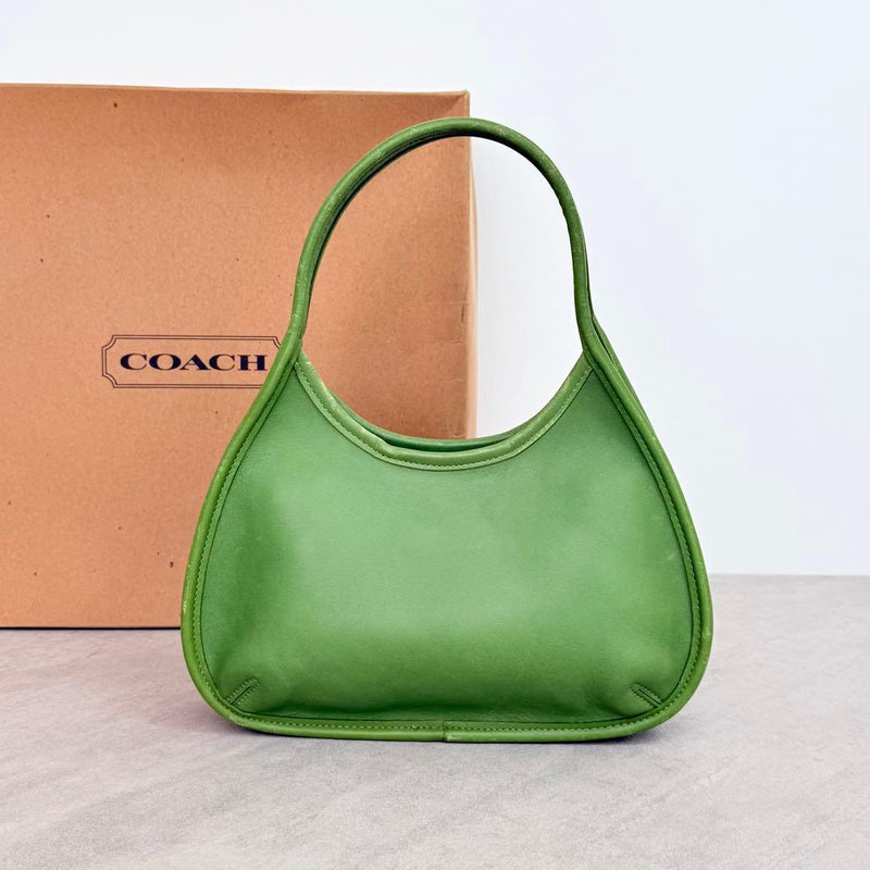 Coach Ergo Mini Satchel Handbag Leather Leaf Green
