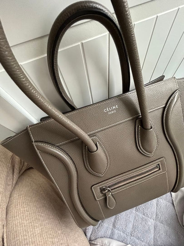 Céline Luggage Micro Handbag Leather Souris Tote Bag