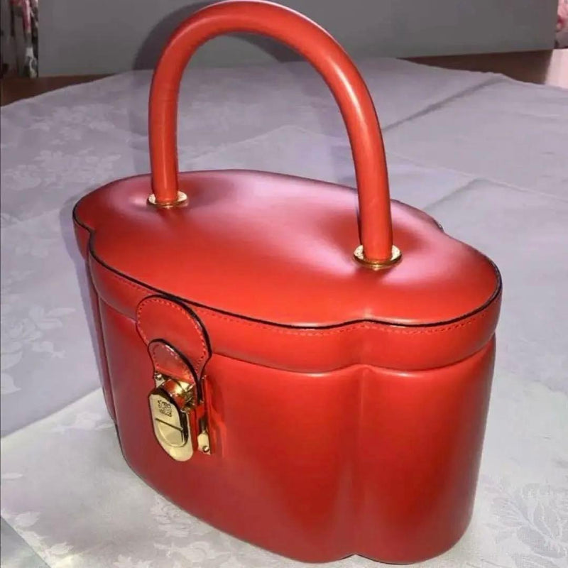 Loewe Vanity Handbag Calf Red
