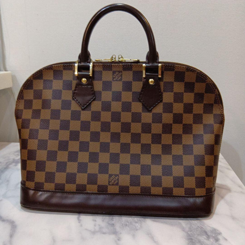 Louis Vuitton Alma Pm FL0084 Handbag Monogram Canvas Leather Brown