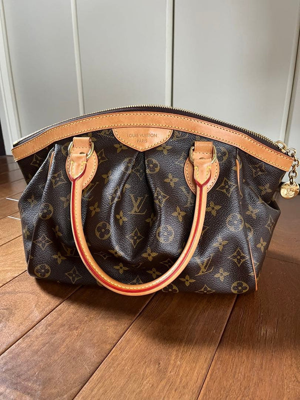 Louis Vuitton Tivoli Pm Handbag Monogram Canvas Leather Brown