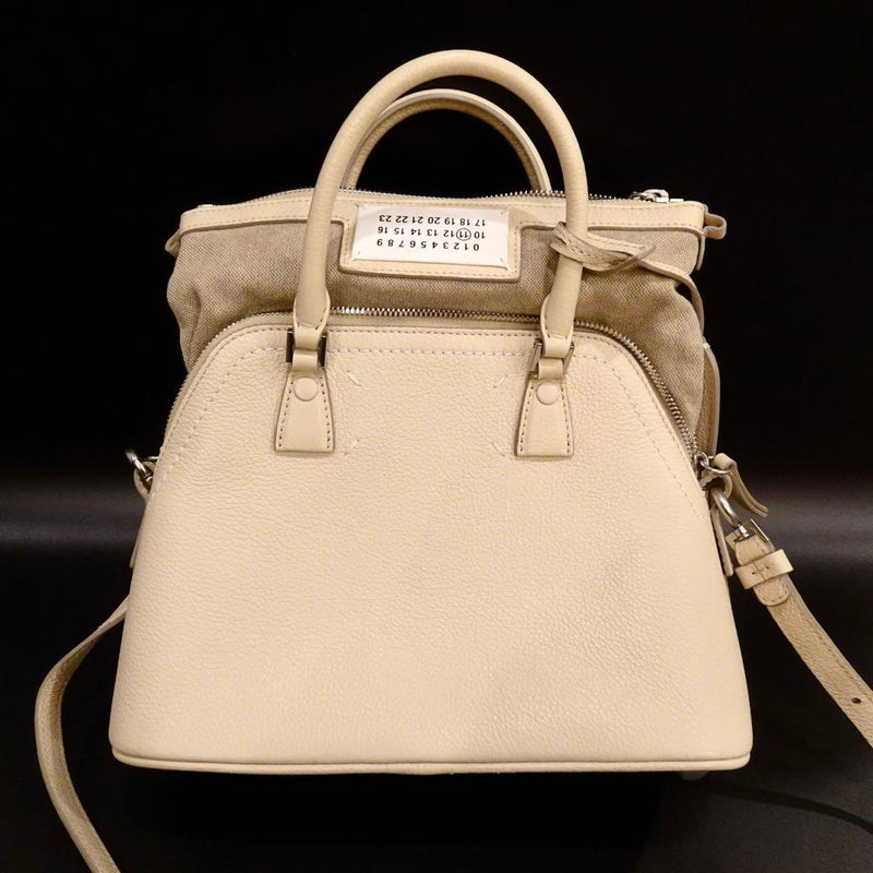Maison Margiela Shoulder Bag Leather Cream