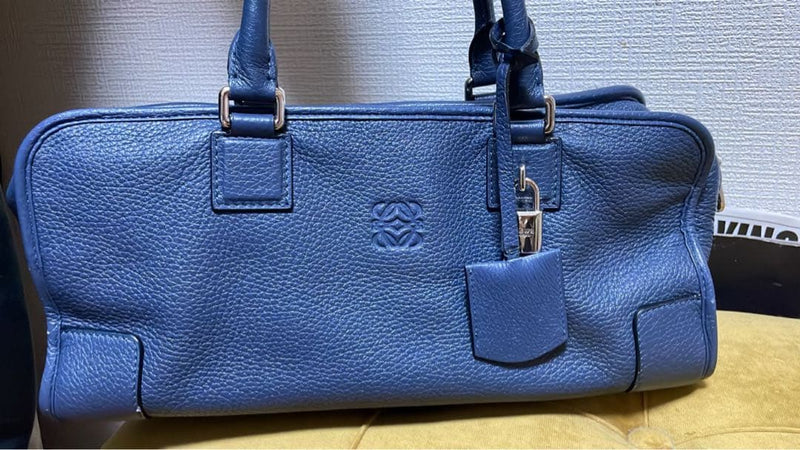 Loewe Amazona Handbag Calfskin Blue