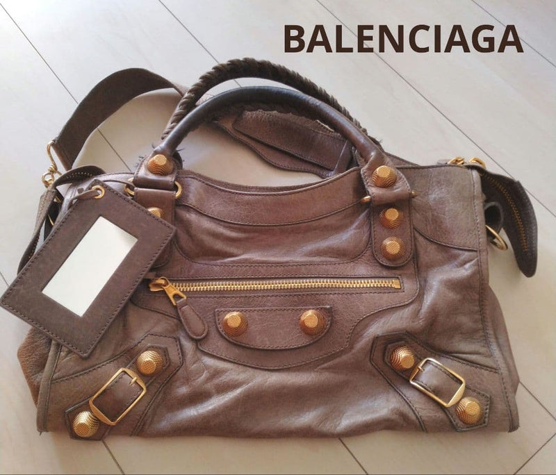 Balenciaga Giant City Hand Shoulder Bag Leather Tote