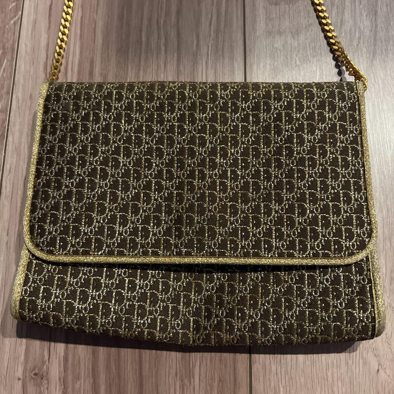 Christian Dior Handbag Shoulder Bag Leather Logo Print