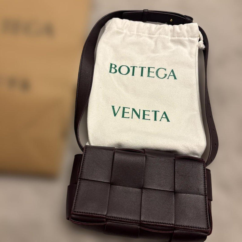 Bottega Veneta 639367vmay1 Shoulder Waist Pouch Clutch Bag Brown Bordeaux