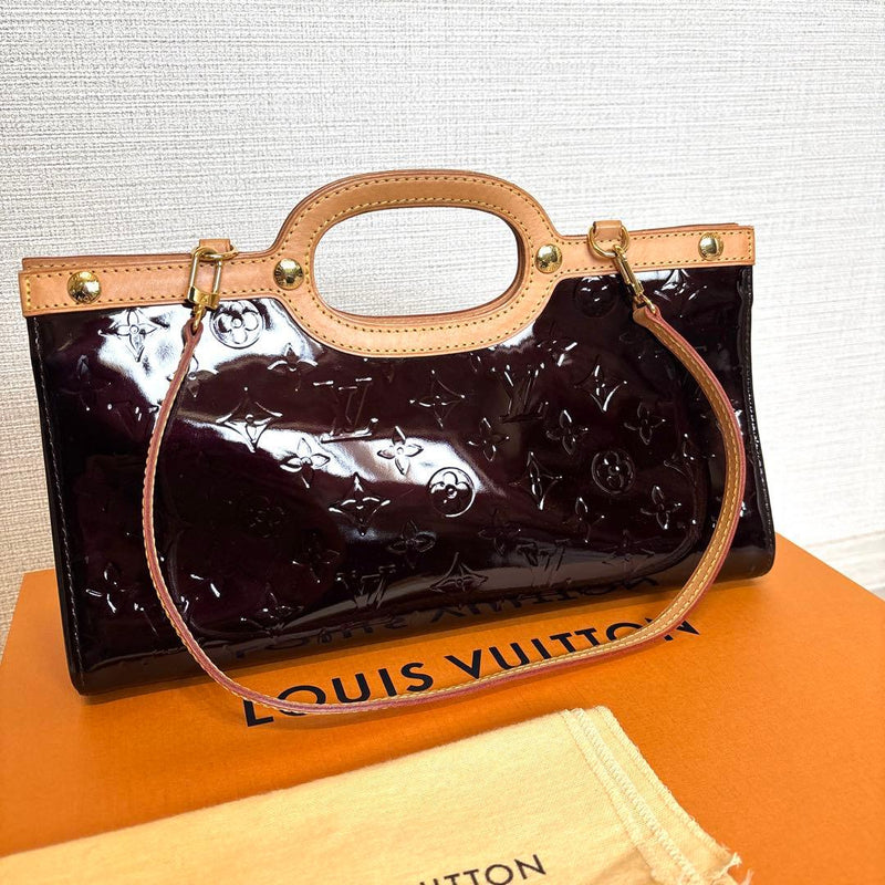 Louis Vuitton Roxbury Drive M91995 Handbag Vernis Amarante Gold Hardware