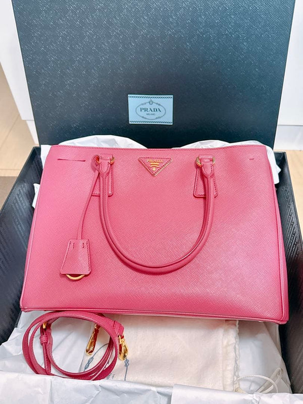 Prada Saffiano Lux Galleria BN1874 Handbag Shoulder Bag Leather