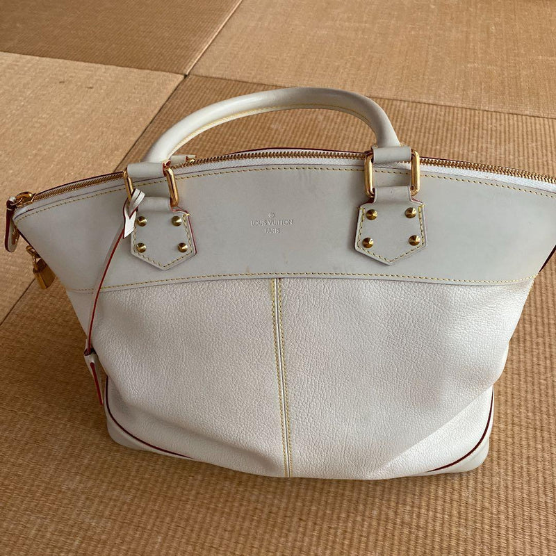 Louis Vuitton Suhali Lockit Gm M91862 Handbag Leather White