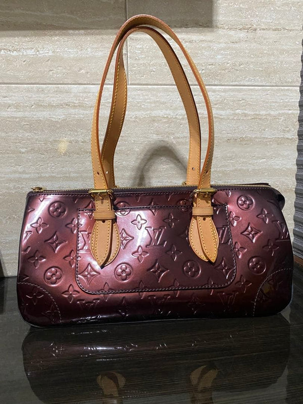 Louis Vuitton Handbag Vernis Amarante Red Canvas Shoulder Bag