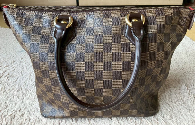 Louis Vuitton Damier Saleya Pm Handbag Brown Canvas