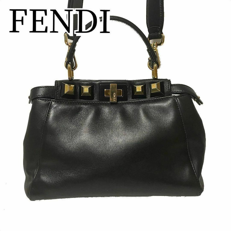Mini Peekaboo Handbag Shoulder Bag Cowhide Leather