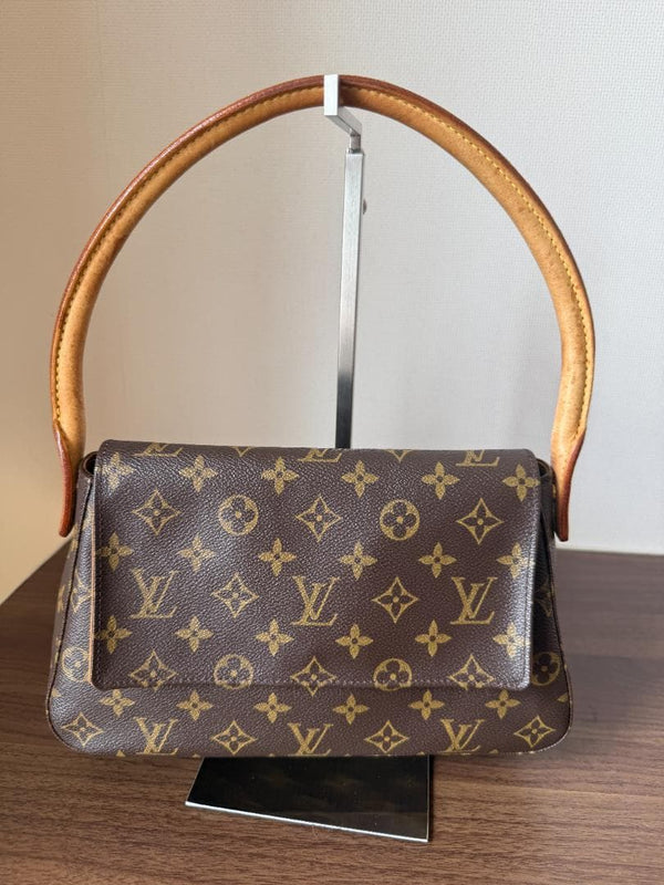 Louis Vuitton Monogram Mini Looping Shoulder Bag Brown Pvc Leather