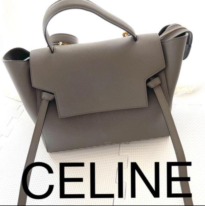 Belt Bag Handbag Crossbody Shoulder Bag Glay Leather