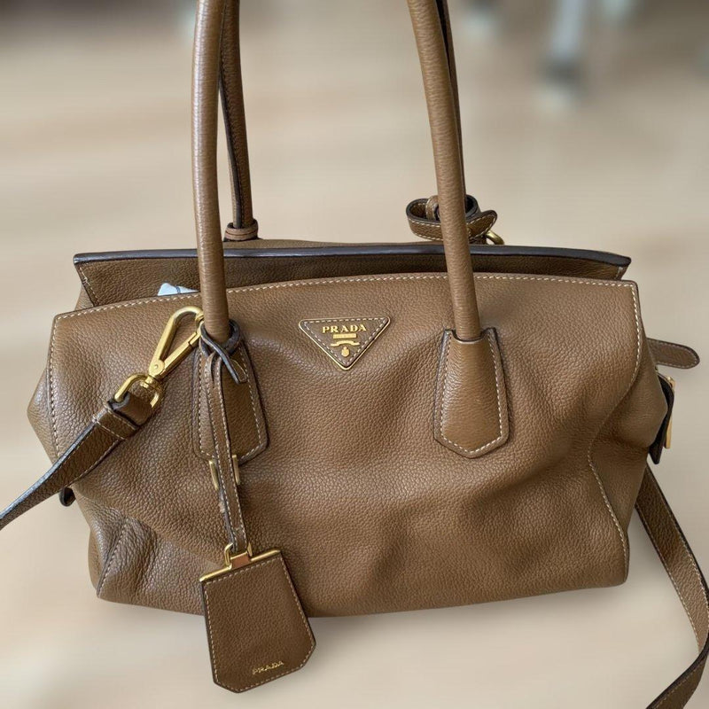 Prada Handbag Shoulder Bag Black Leather