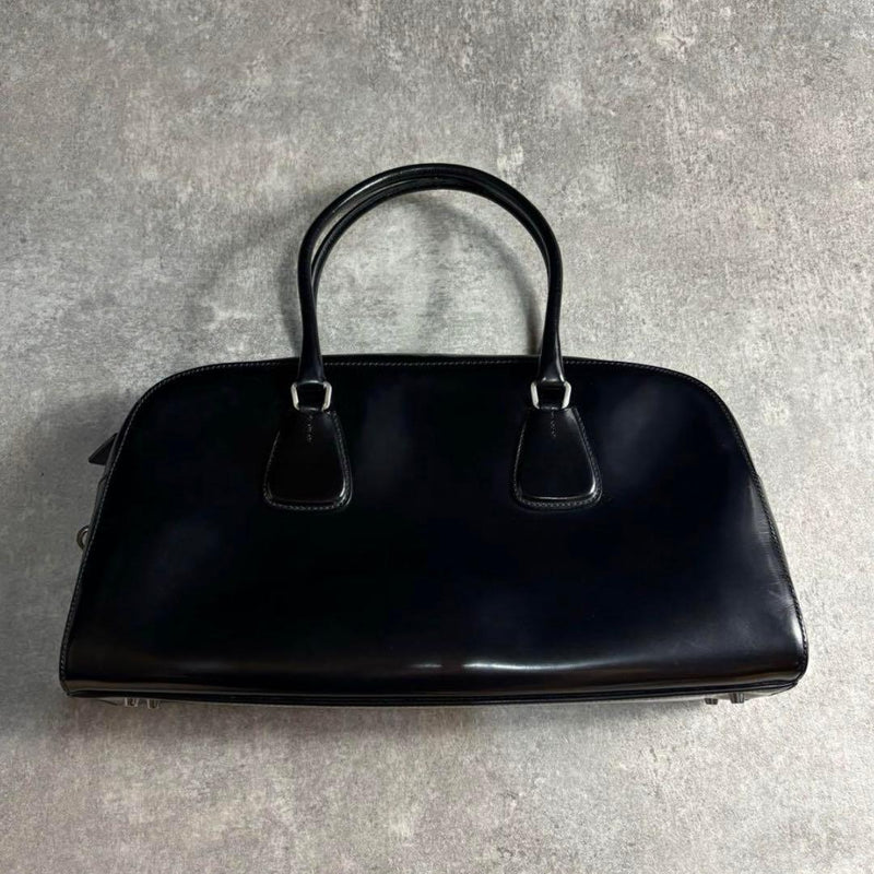 Prada Vintage Leather Boston Handbag Shoulder Bag