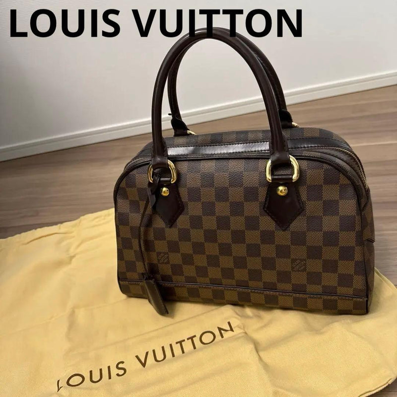 Louis Vuitton Damier Duomo N60008 Handbag Leather Brown Gold Hardware