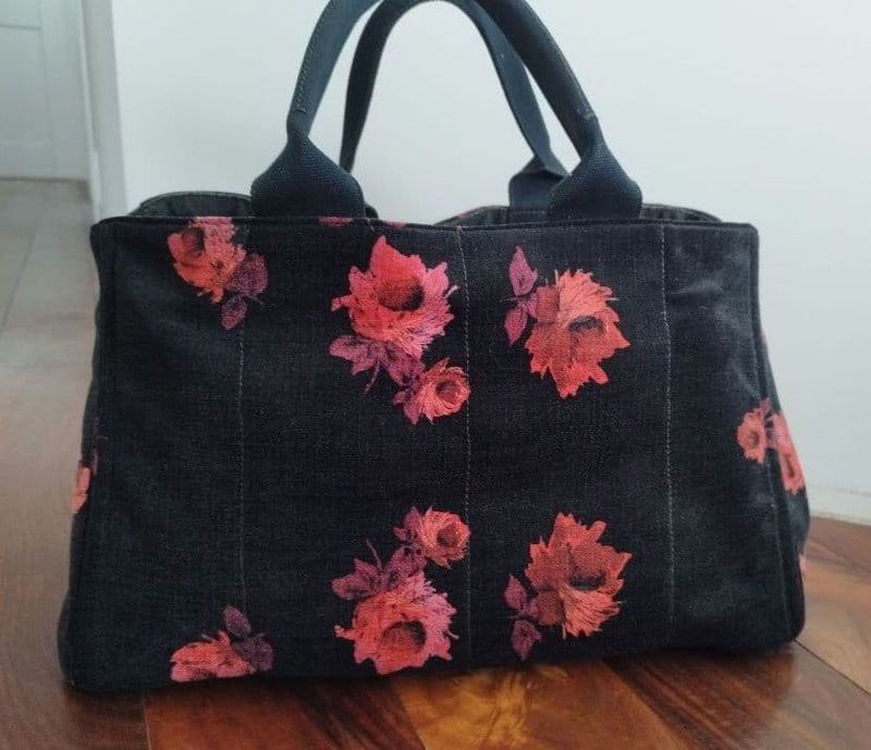 Prada Canapa Series Tote Shoulder Bag Handbag Nylon