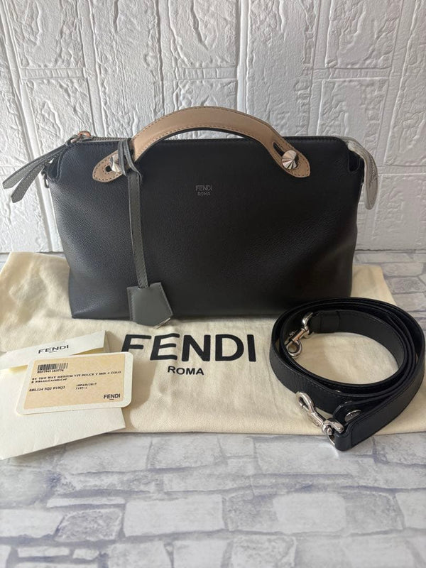 Fendi By The Way Medium 8BL124 2-Way Shoulder Bag Calf Leather Handbag