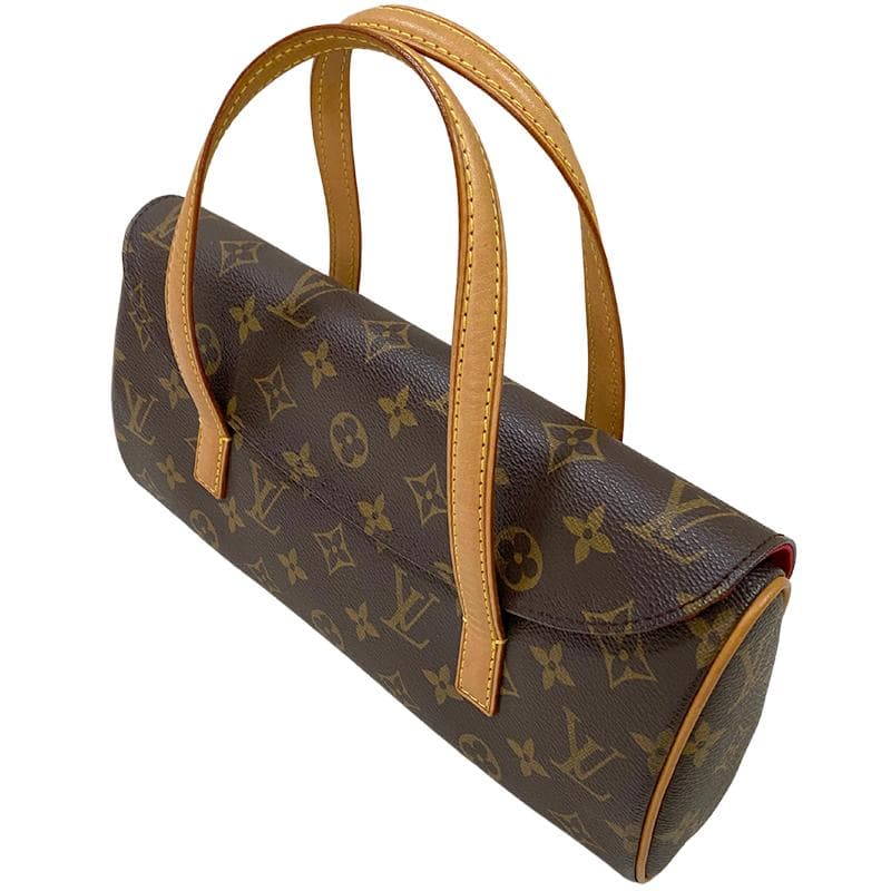 Louis Vuitton Monogram Sonatine M51902 Handbag Pvc Coated Canvas Leather Brown