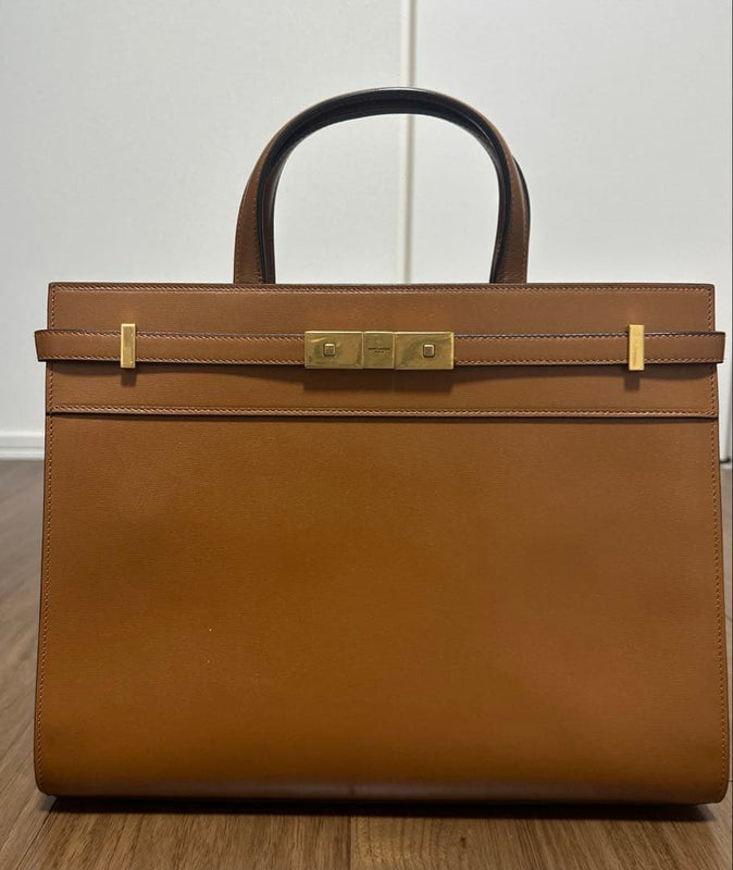 Saint Laurent Manhattan Tote Bag Smooth Leather Camel Shoulder Bag