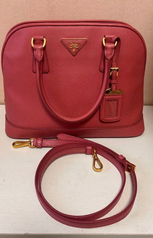 Prada Galleria BN2567 Handbag Shoulder Bag Saffiano Leather Tamaris Pink