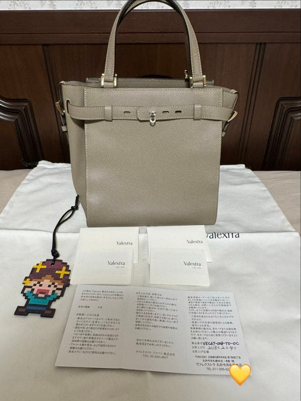 Valextra B-cube Handbag Shoulder Bag Leather