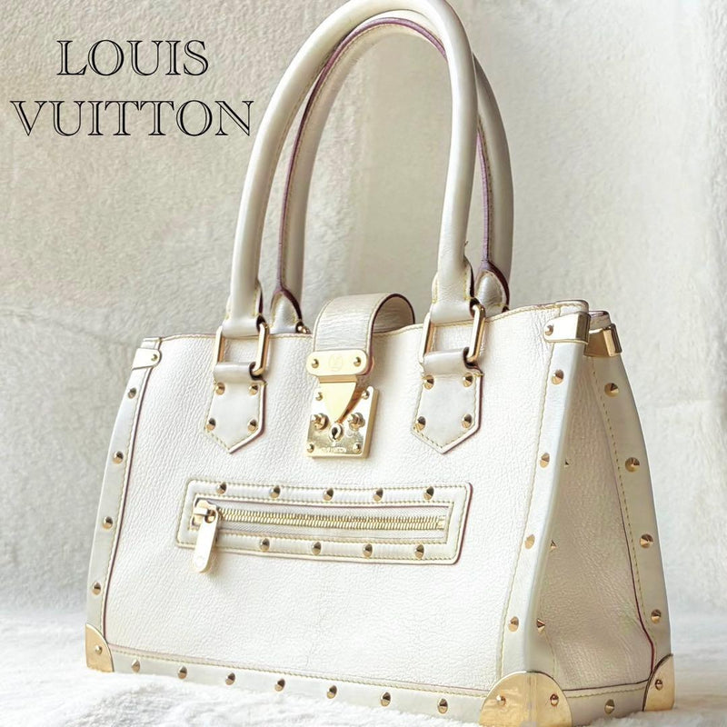Louis Vuitton Suhali Fabuleux Blanc Handbag Goat Leather White Gold Hardware