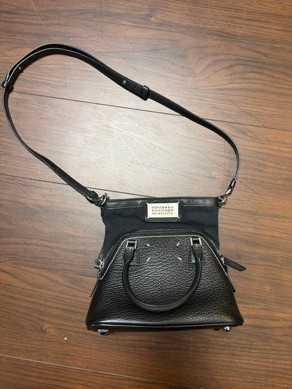 Maison Margiela 5AC Micro Shoulder Bag Calf Leather Black Cotton Lining