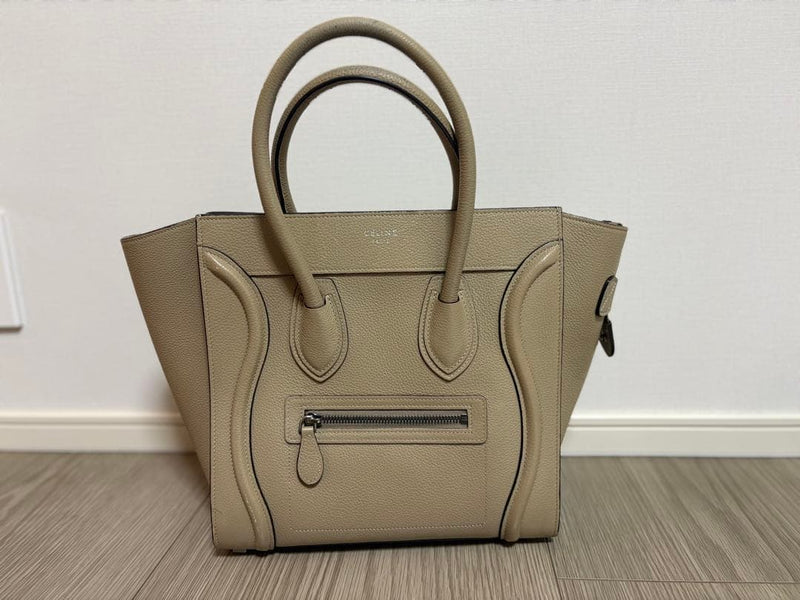 Celine Luggage Micro Tote Bag Calfskin Dune Beige Handbag